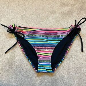Hula Honey, multi, striped bikini, bottom with side tie